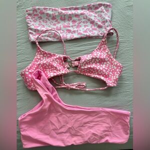 Pink Leopard Print Bikini Set